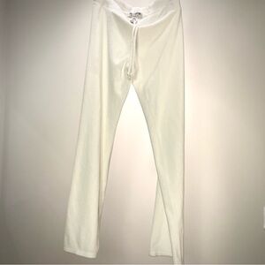 Juicy Couture White Velour Track Pants S Made in USA Y2K